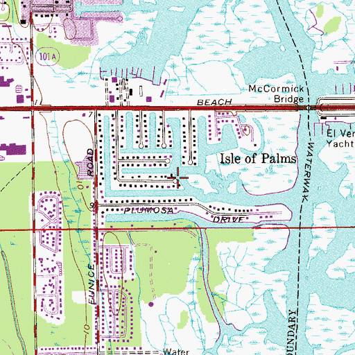 Topographic Map of Isle of Palms, FL