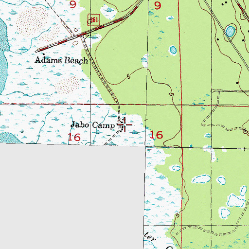 Topographic Map of Jabo Camp, FL