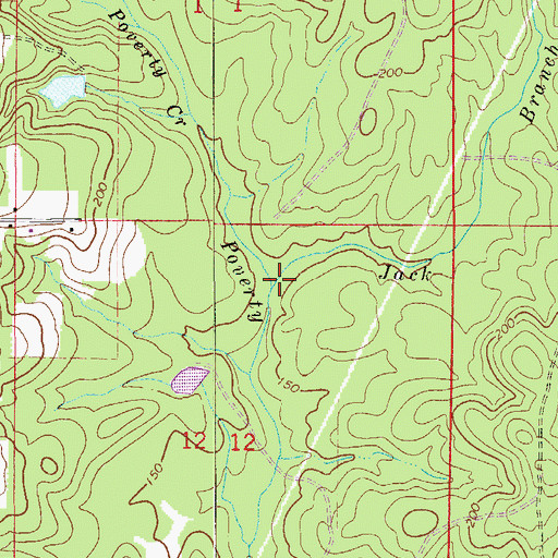 Topographic Map of Jack Branch, FL