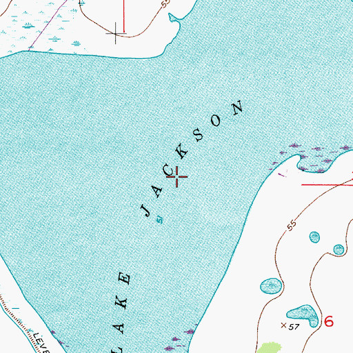 Topographic Map of Lake Jackson, FL