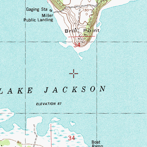 Topographic Map of Lake Jackson, FL