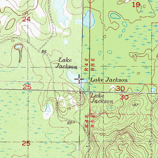 Topographic Map of Lake Jackson, FL