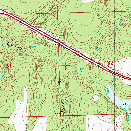 Topographic Map of Jacob Branch, FL