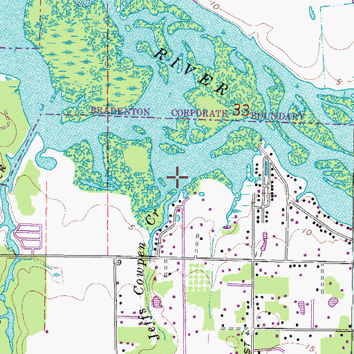 Topographic Map of Jeffs Cowpen Creek, FL