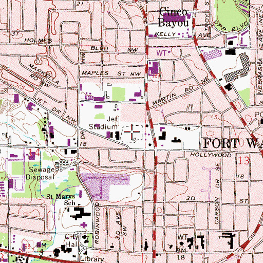 Topographic Map of Jet Stadium, FL