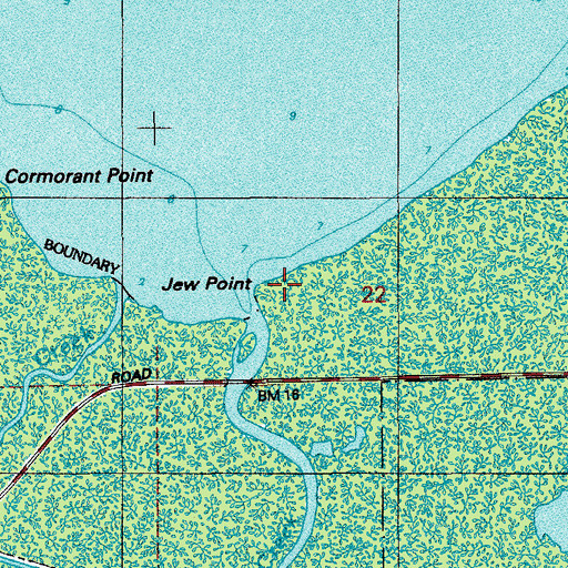 Topographic Map of Jew Point, FL