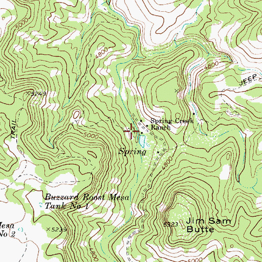 Topographic Map of Dinner Creek, AZ