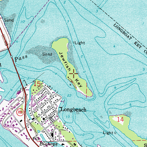 Topographic Map of Jewfish Key, FL