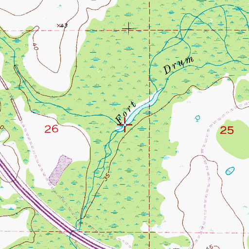 Topographic Map of Jim Green Creek, FL