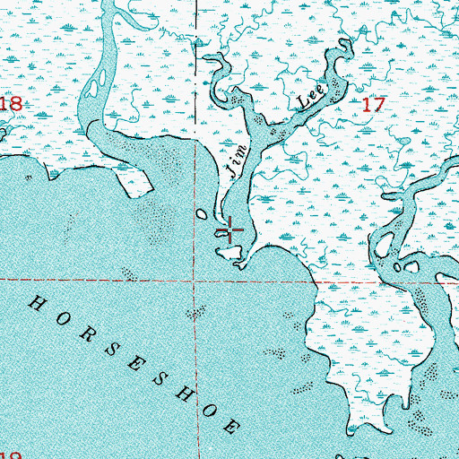 Topographic Map of Jim Lee Creek, FL