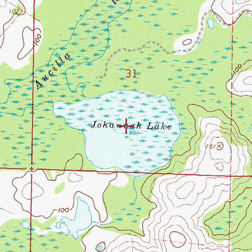 Topographic Map of Johannah Lake, FL