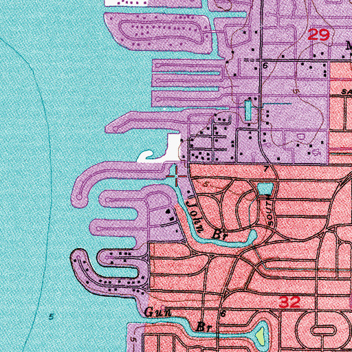 Topographic Map of John Branch, FL