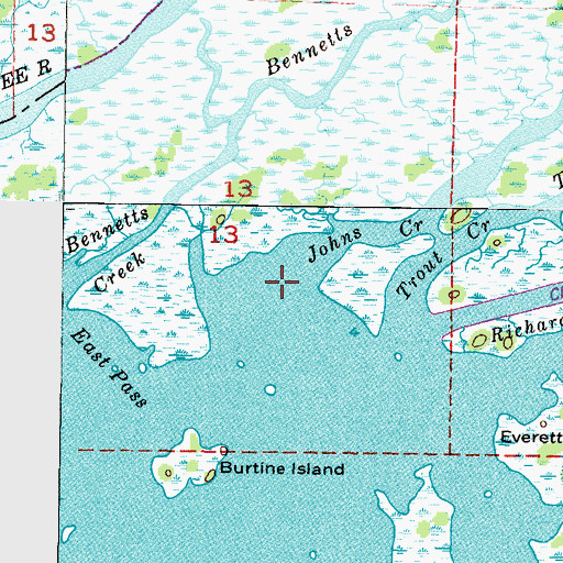 Topographic Map of Johns Creek, FL