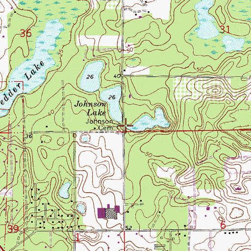 Topographic Map of Mount Olive Primitive Baptist Cemetery, FL