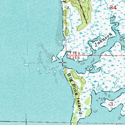 Topographic Map of Johnson Creek, FL