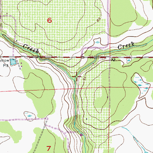 Topographic Map of Johnson Creek, FL