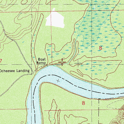 Topographic Map of Johnson Creek, FL