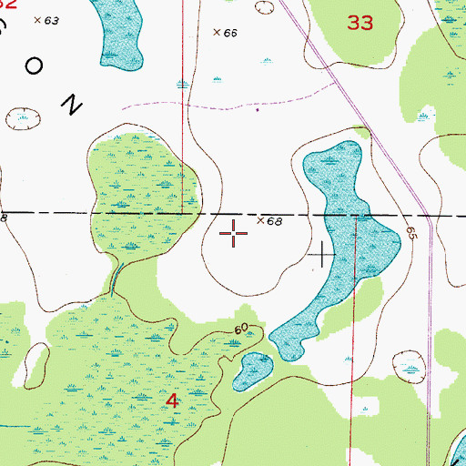 Topographic Map of Johnson Island, FL