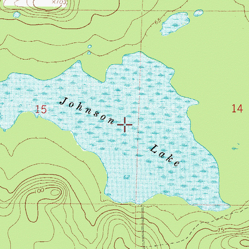 Topographic Map of Johnson Lake, FL