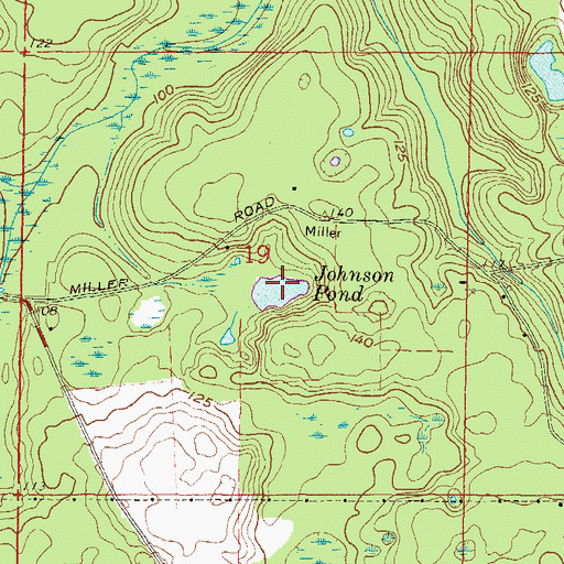 Topographic Map of Johnson Pond, FL