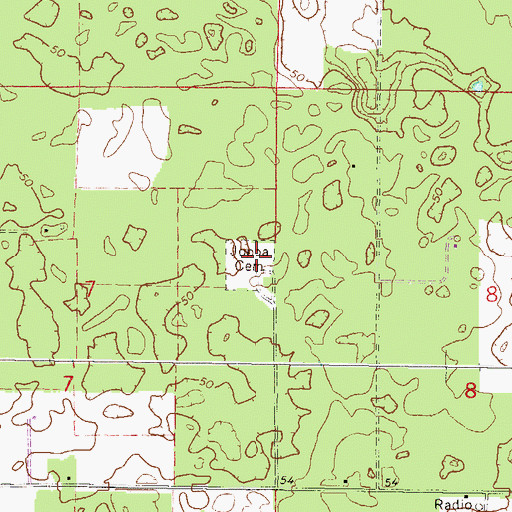 Topographic Map of Joppa Cemetery, FL