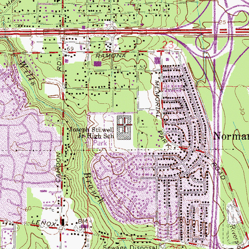 Topographic Map of Joseph Stilwell Military Academy of Leadership, FL