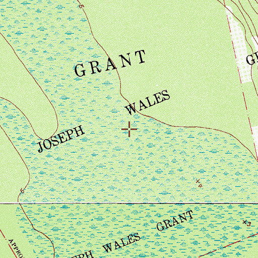 Topographic Map of Joseph Wales Grant, FL