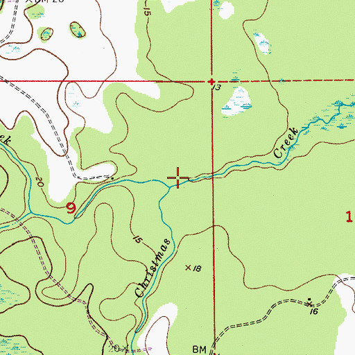 Topographic Map of Joshua Creek, FL