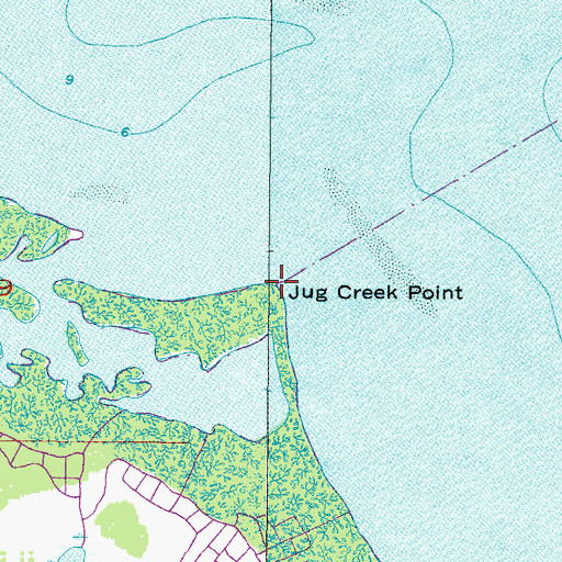 Topographic Map of Jug Creek Point, FL