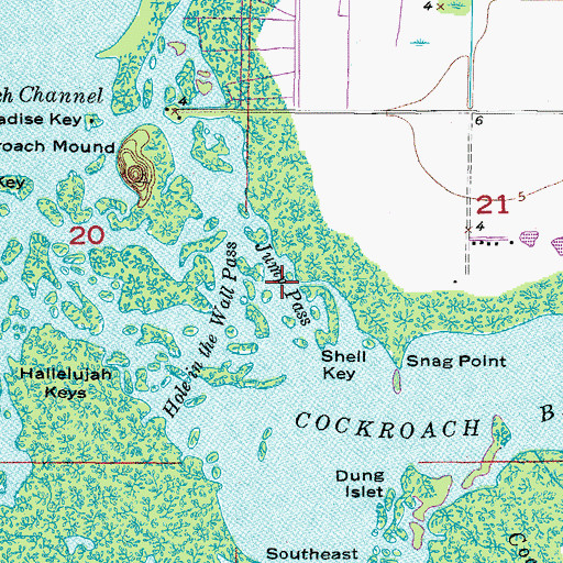 Topographic Map of Jump Pass, FL