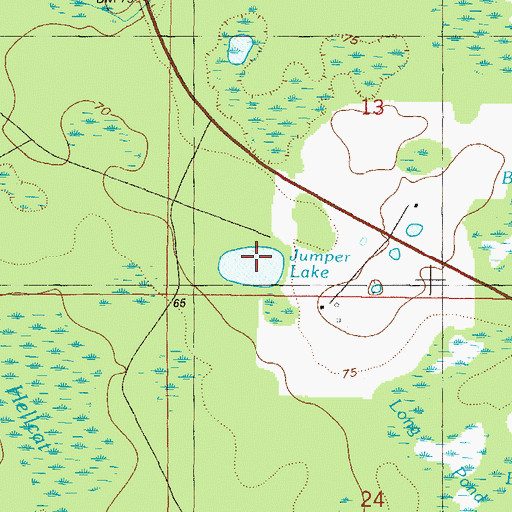 Topographic Map of Jumper Lake, FL