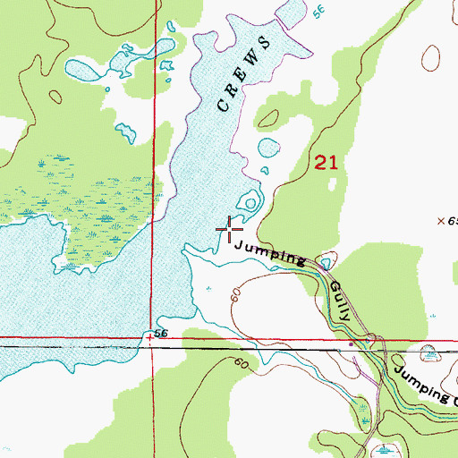 Topographic Map of Jumping Gully, FL