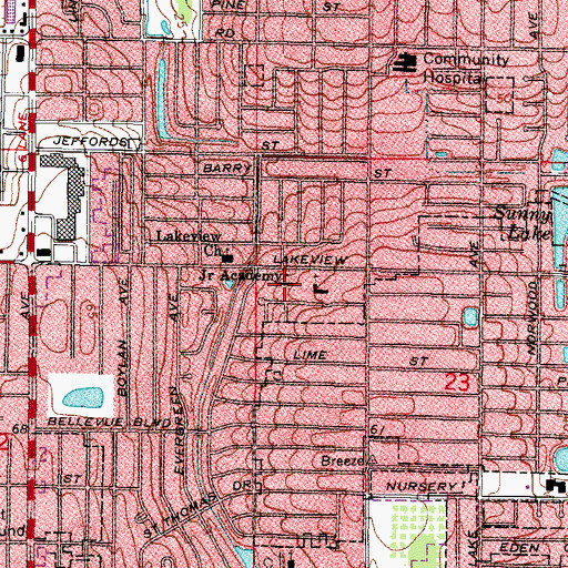 Topographic Map of Junior Academy, FL
