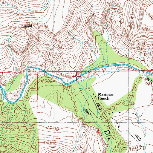 Topographic Map of Dix Creek, AZ