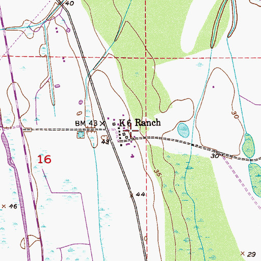 Topographic Map of K 6 Ranch, FL