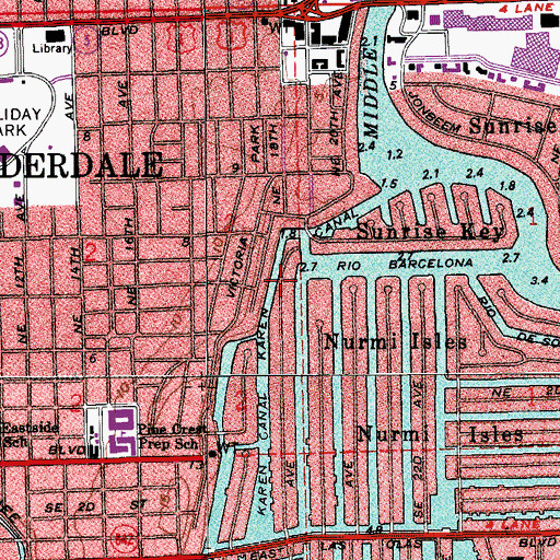 Topographic Map of Karen Canal, FL