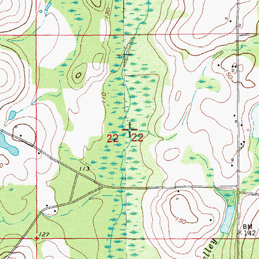 Topographic Map of Kelley Branch, FL