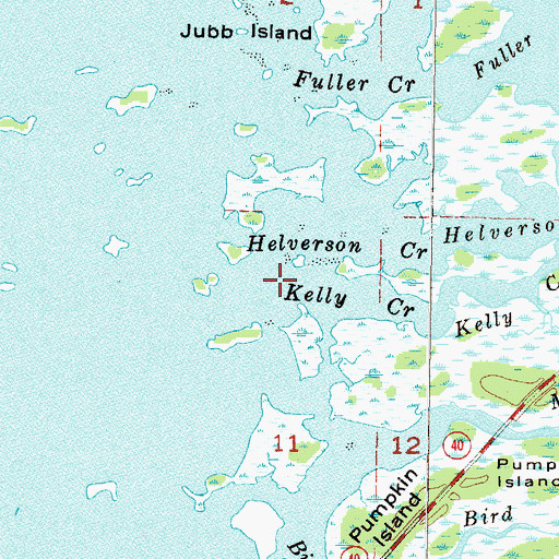 Topographic Map of Kelly Creek, FL