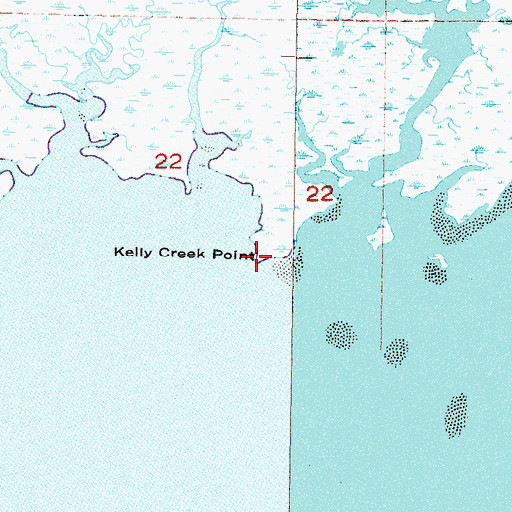 Topographic Map of Kelly Creek Point, FL