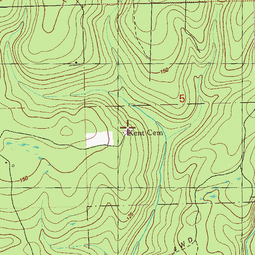 Topographic Map of Kent Cemetery, FL