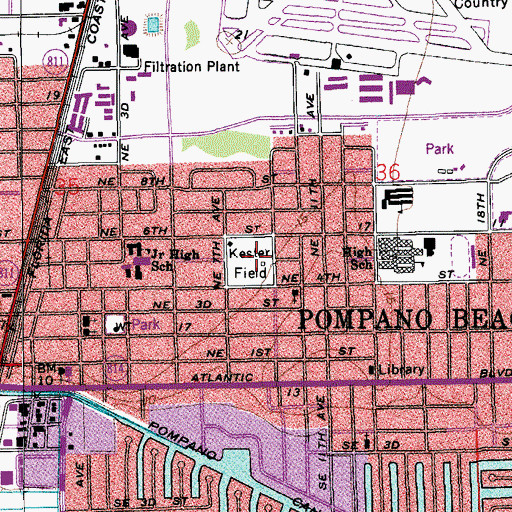 Topographic Map of Kestler Field, FL