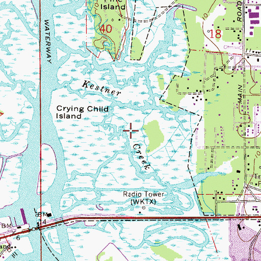 Topographic Map of Kestner Creek, FL