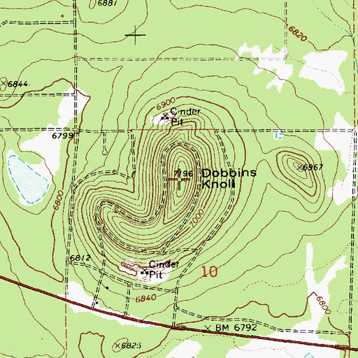 Topographic Map of Dobbins Knoll, AZ