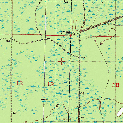 Topographic Map of Kettle Creek, FL