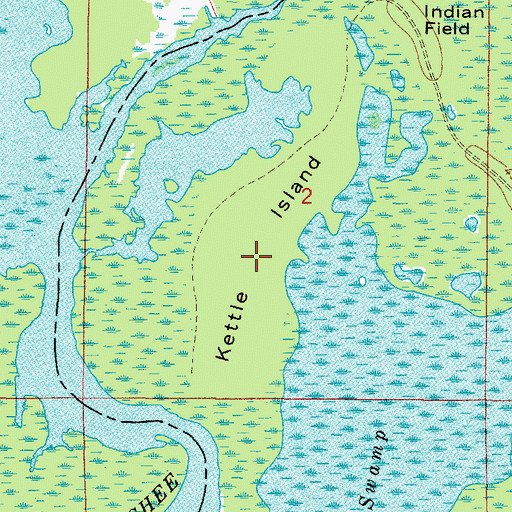 Topographic Map of Kettle Island, FL