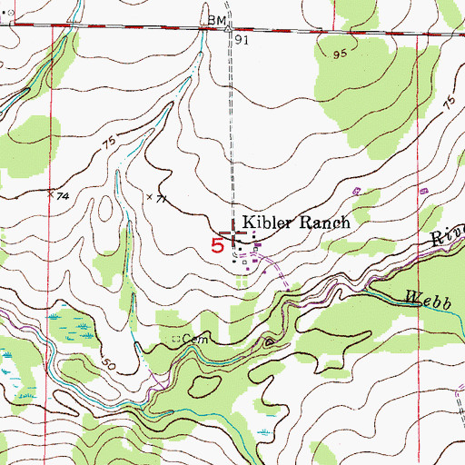 Topographic Map of Kibler Ranch, FL