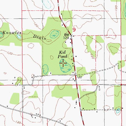 Topographic Map of Kid Pond, FL