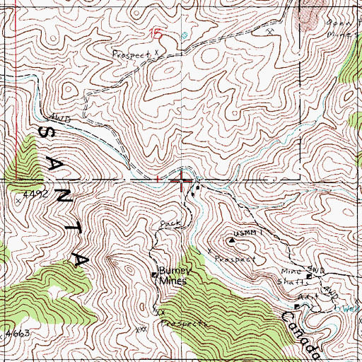 Topographic Map of Dodge Wash, AZ