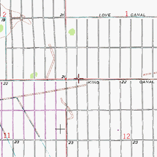 Topographic Map of King Canal, FL