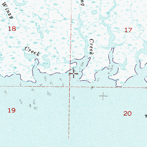 Topographic Map of King Creek, FL